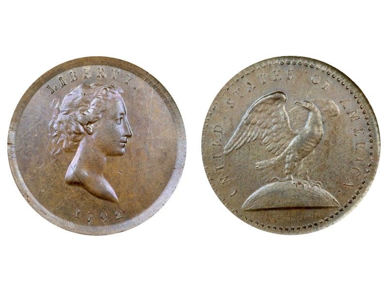 1792 Eagle on Globe Copper Pattern Quarter
