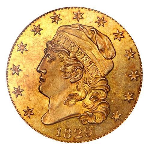 1829 Proof Capped Bust Gold Half Eagle Coin