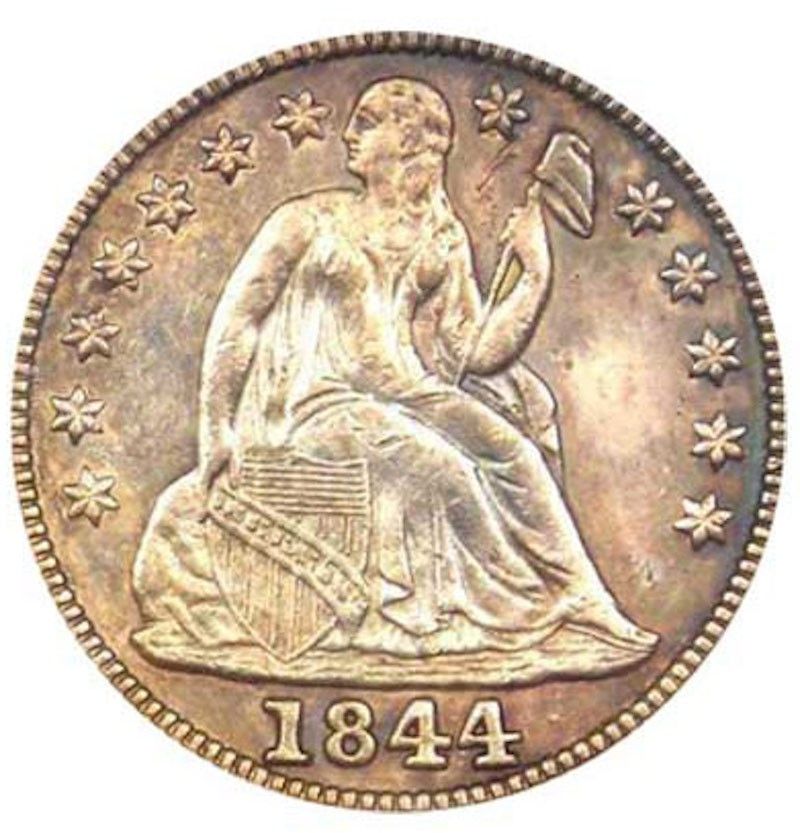 1844 Seated Liberty Dime