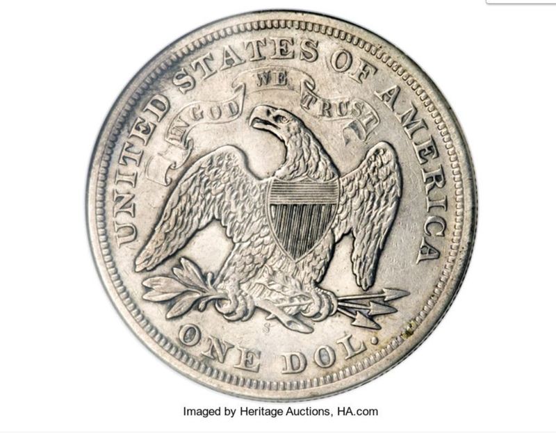 1870-S Seated Silver Dollar