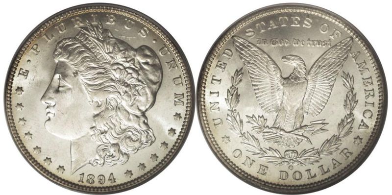 1894-O Morgan Silver Dollar, Mint and Uncirculated