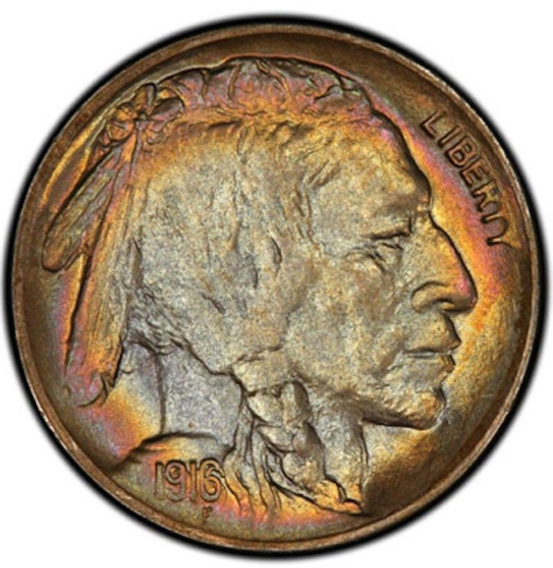 1916-D Buffalo Nickel — Doubled Die Obverse