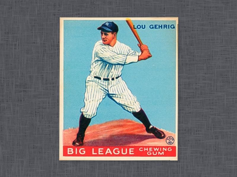 1933 Goudey Lou Gehrig card