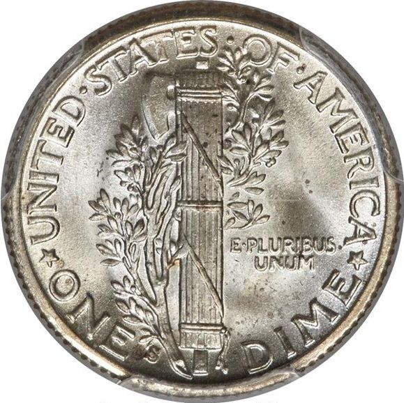 1935-S Mercury Dime with Full Band
