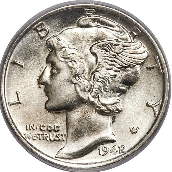 1942 Mercury Dime with Overdate