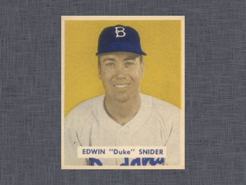 1949 Bowman Duke Snider card