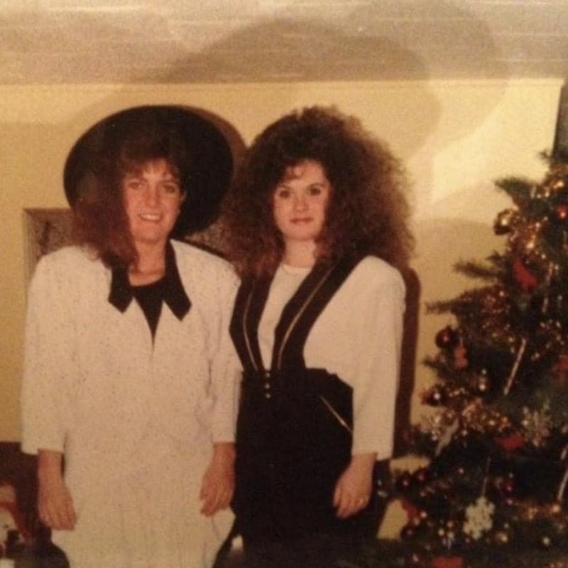 1980s Christmas hair
