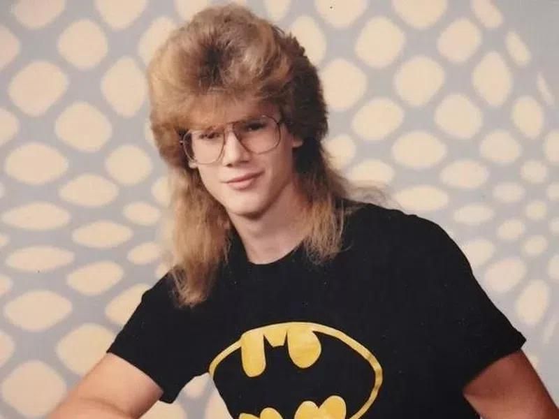 1980s man with a mullet
