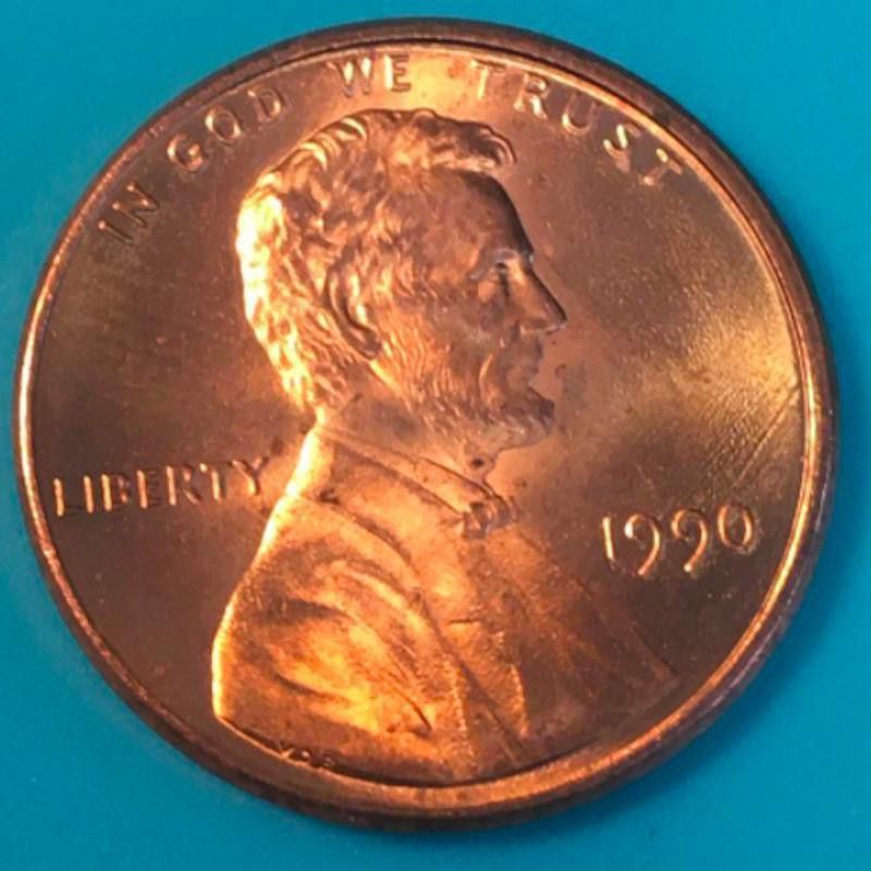 1990 S Lincoln Memorial Cent (No S Mint Mark)