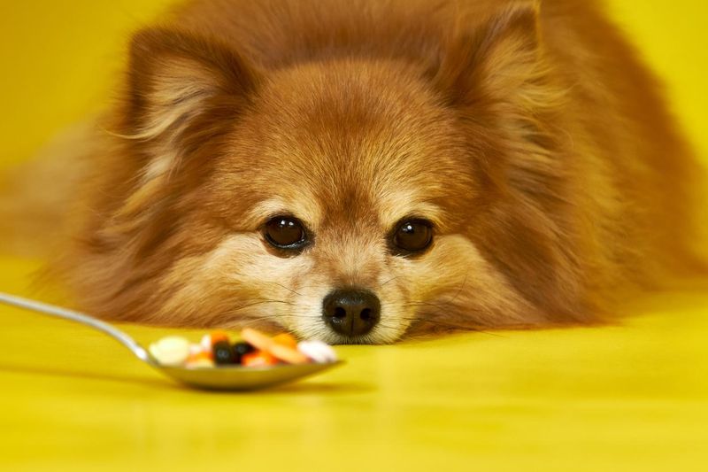 A German Spitz with vitamins