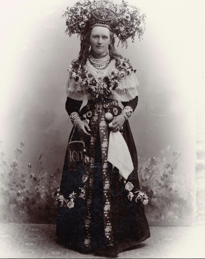 A Swedish bride around 1880