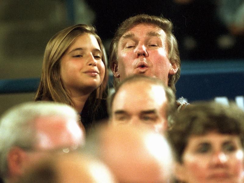 A young Ivanka Trump and her dad