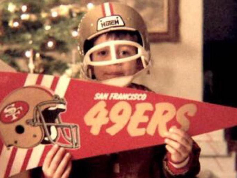 Aaron Rodgers, a young 49ers fan