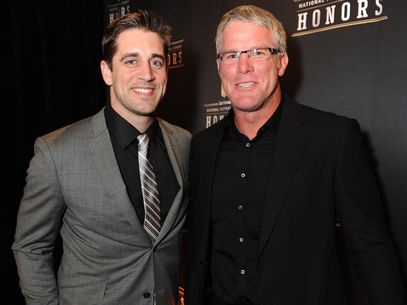 Aaron Rodgers and Brett Favre