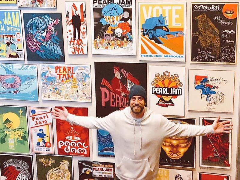Aaron Rodgers and Pearl Jam posters