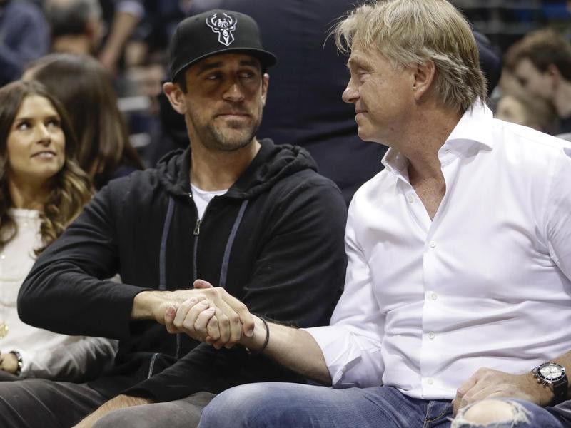 Aaron Rodgers and Wes Edens
