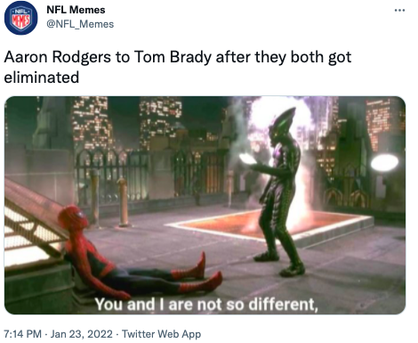 Aaron Rodgers, Tom Brady meme
