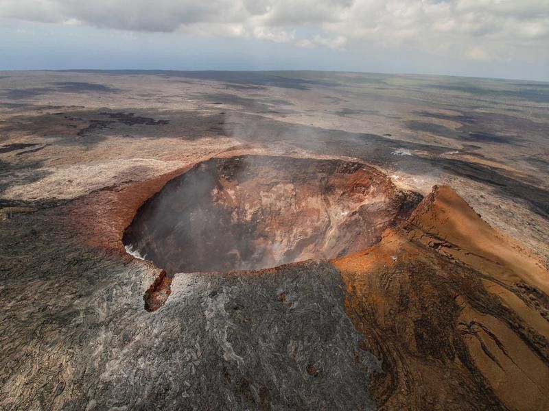 Active volcano in Hawaii Volcanoes National Park