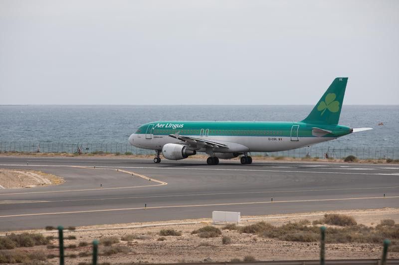 Aer Lingus ready to take off at Lanzarote Airport