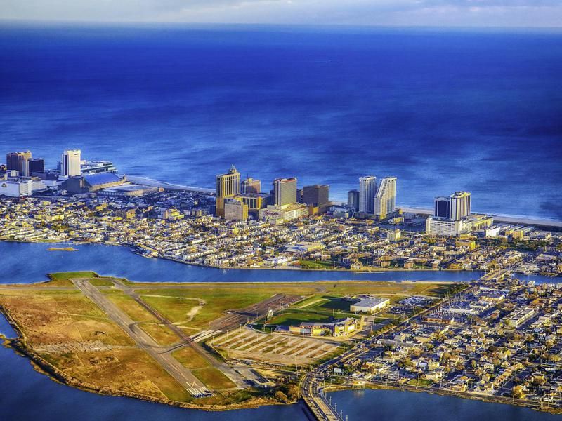 Aerial daytime view of Atlantic City, New Jersey