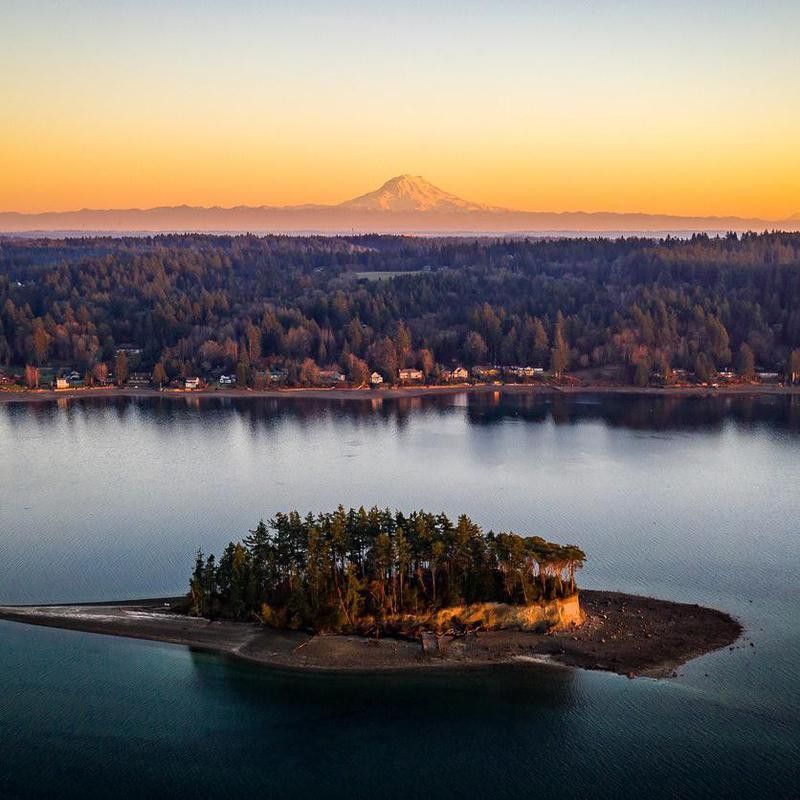 Aerial view of Puget Sound