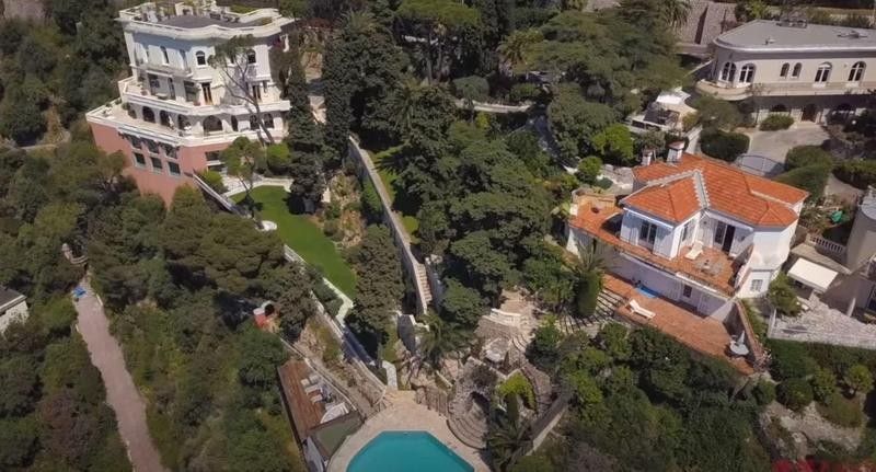 Aerial view of Sean Connery's old estate in France