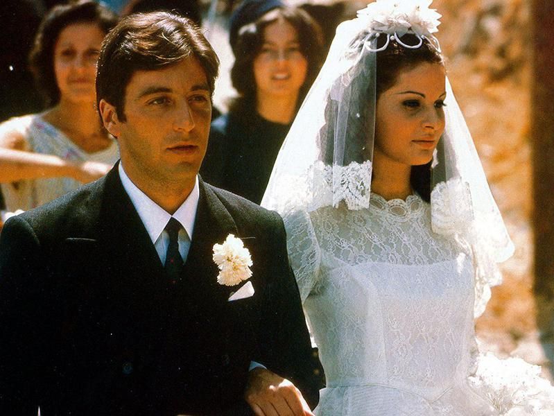 Al Pacino and Simonetta Stefanelli in The Godfather (1972)