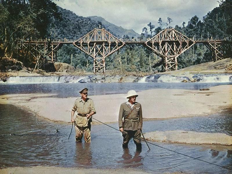 Alec Guinness and Sessue Hayakawa in The Bridge on the River Kwai