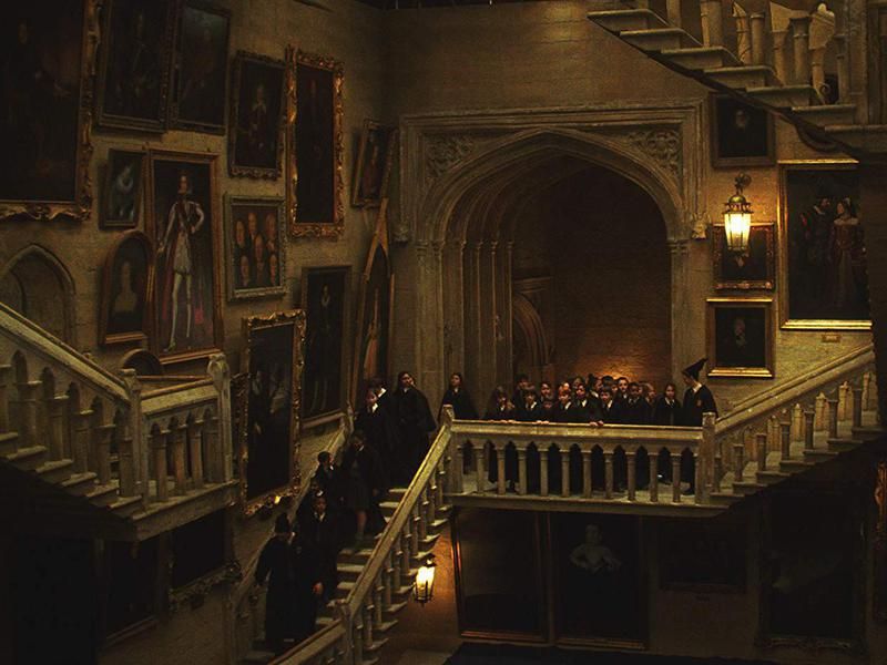 Alfred Enoch, Rupert Grint, Matthew Lewis, Devon Murray, Daniel Radcliffe, Chris Rankin, and Emma Watson in Harry Potter and the Sorcerer's Stone (2001)