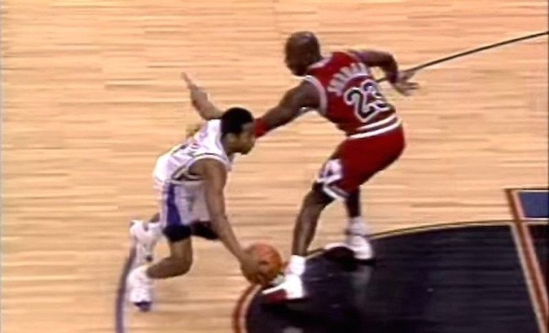 Allen Iverson and Michael Jordan