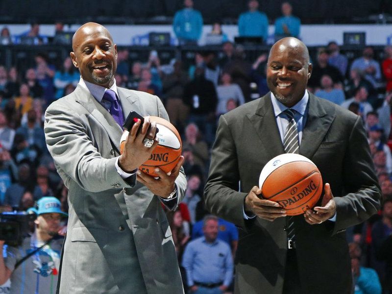 Alonzo Mourning and Glen Rice