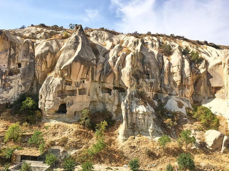 Ancient cave houses in Goreme, Cappadocia, Turkey