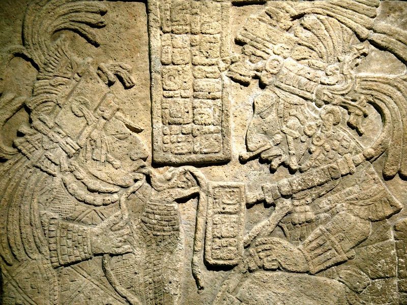 Ancient Maya Lintel from Yachilan, Mexico