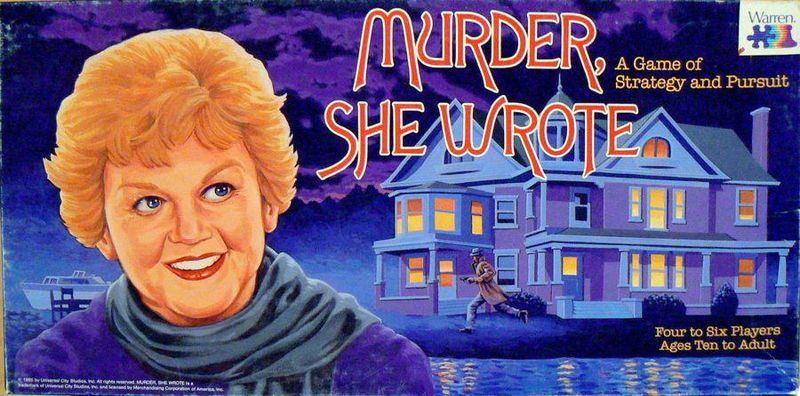 Angela Lansbury on Murder, She Wrote game box