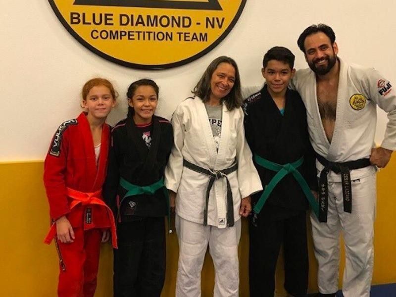 AnnMaria De Mars with her students at Lazcano Judo