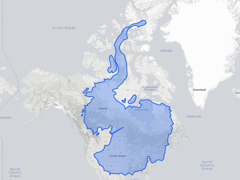 Antarctica compared to the U.S.