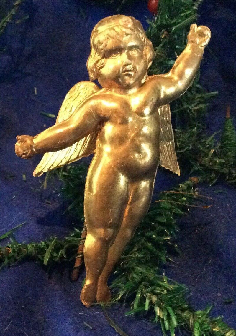 Antique German Dresden Angel Christmas Ornament