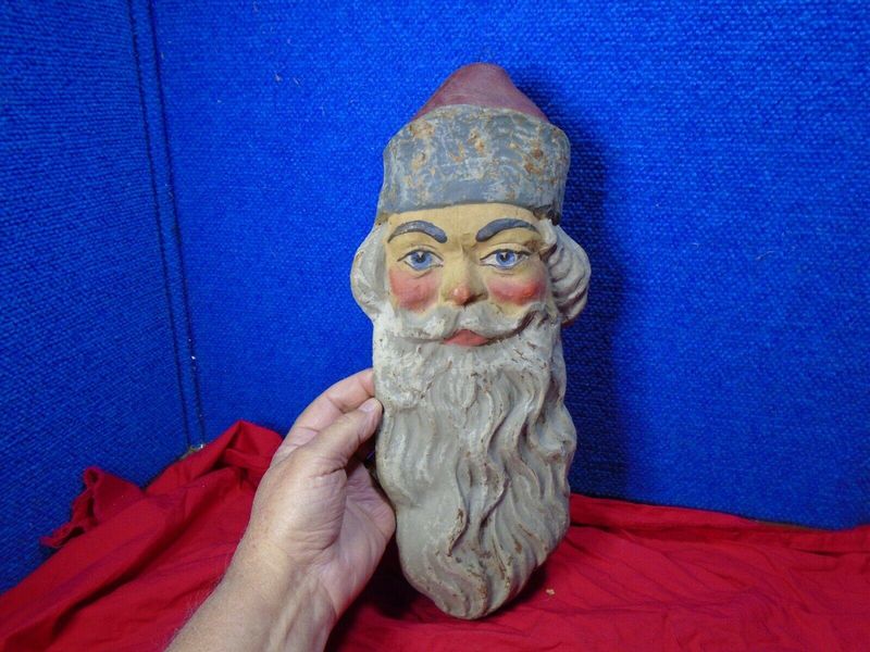Antique paper mache Christmas Santa