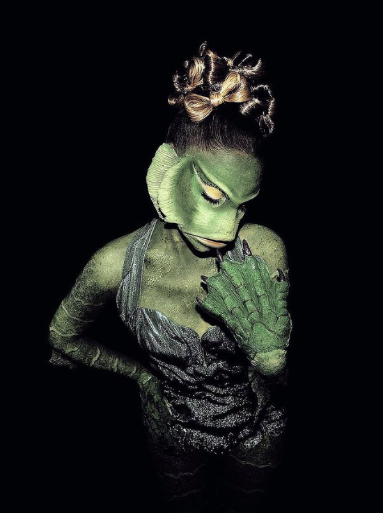 Ariana Grande as the Creature from the Black Lagoon