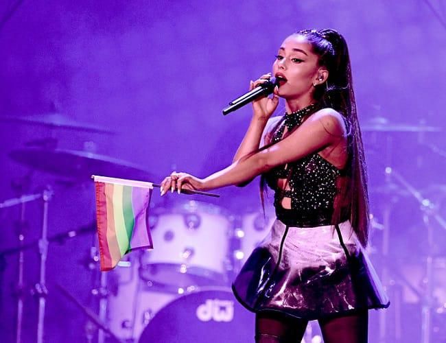 Ariana Grande with Pride flag