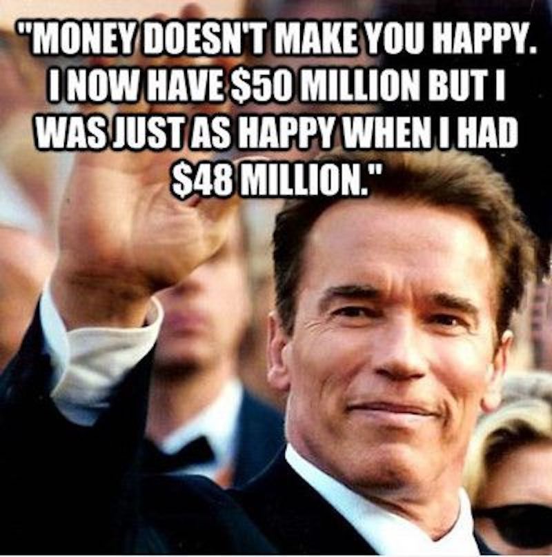 Arnold Schwarzenegger the millionaire