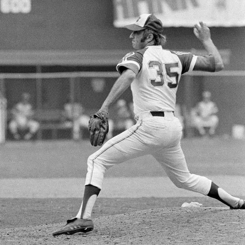 Atlanta Braves pitcher Phil Niekro while completing 9-0 no-hitter