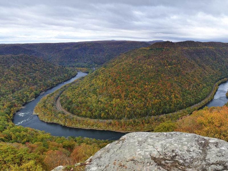 Autumn Panoramic of New River Gorge, West Virginia