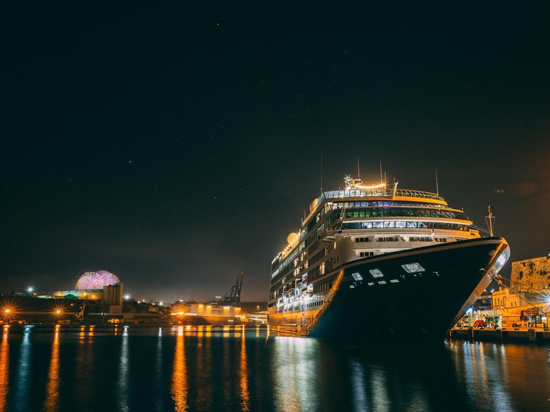 Azamara cruise at night