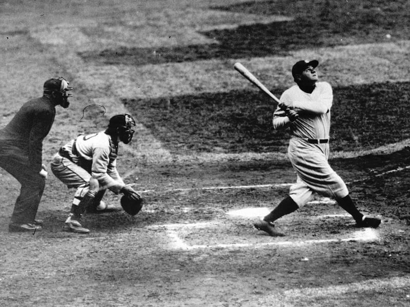 Babe Ruth home run swing