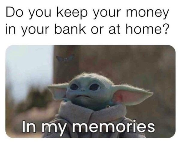 Baby Yoda money meme