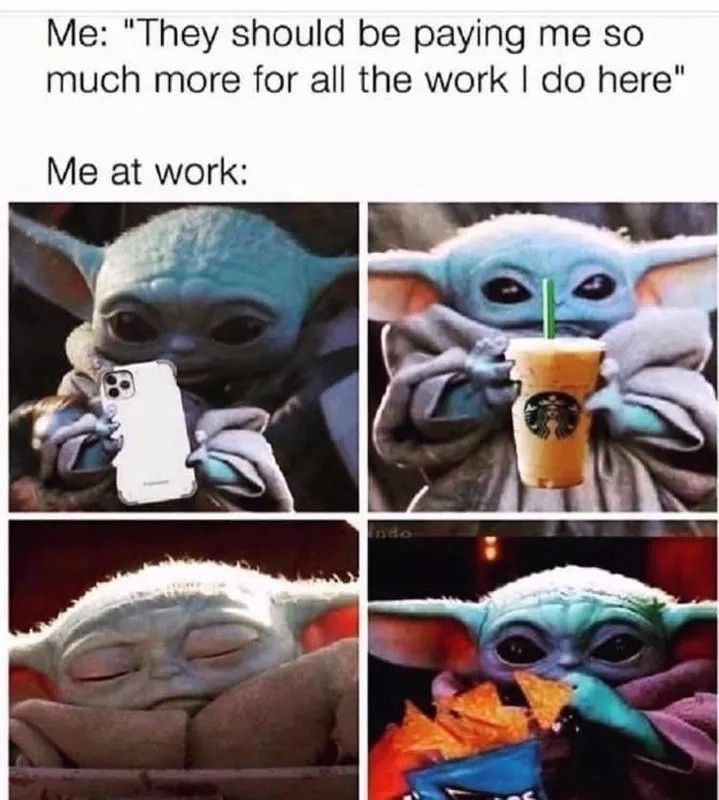 Baby Yoda working meme