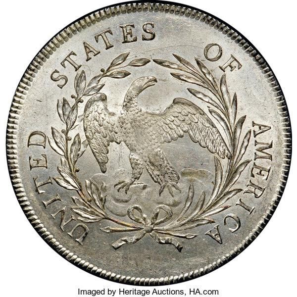 Back of 1795 Draped Bust Off Center