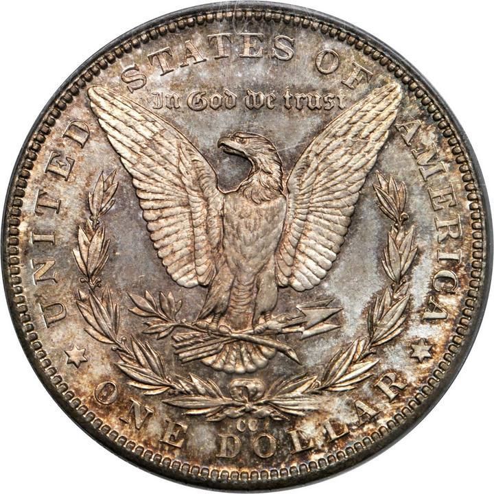 Back of 1889-CC Morgan Silver Dollar