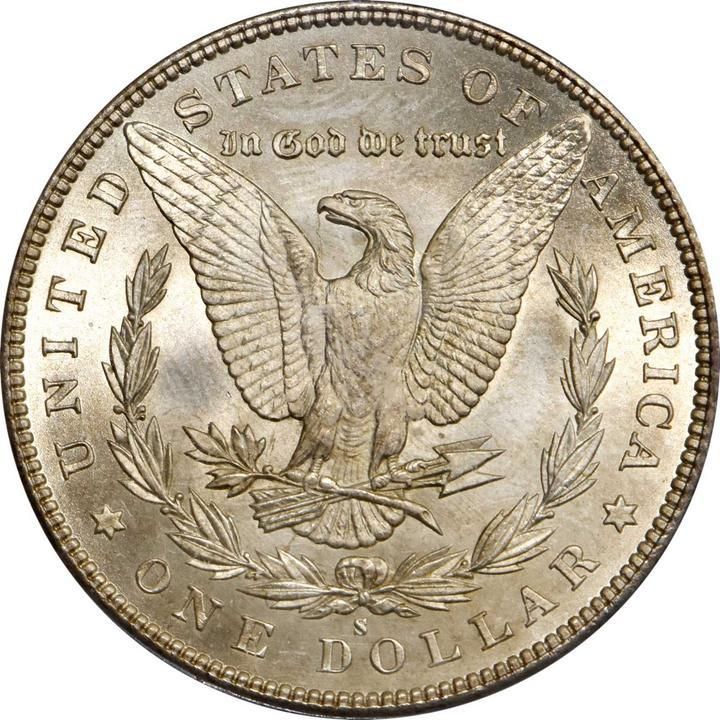 Back of 1892-S Morgan Silver Dollar